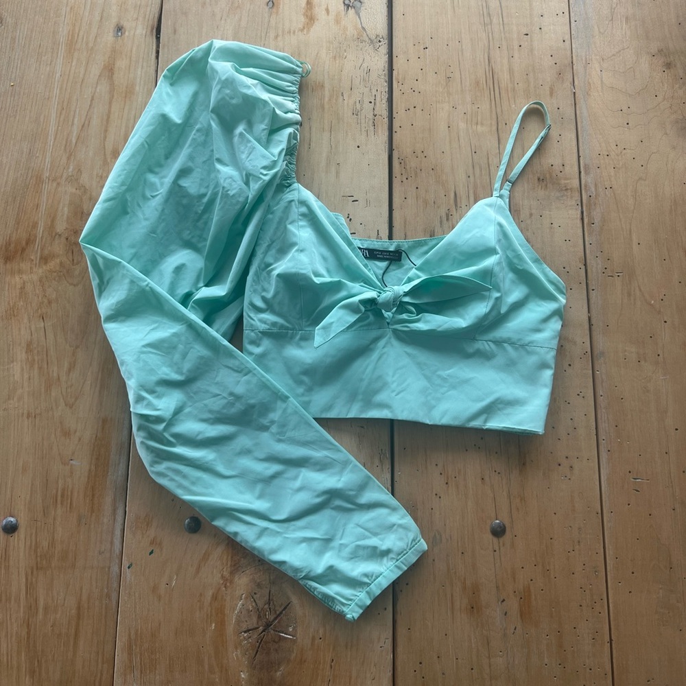 Zara One Shoulder Crop Top